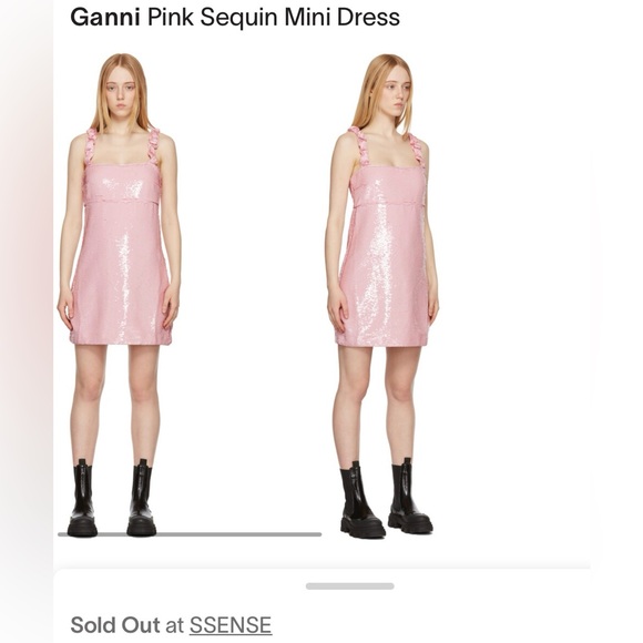 Ganni Dresses & Skirts - Ganni Dress pink sequin mini. Size small.